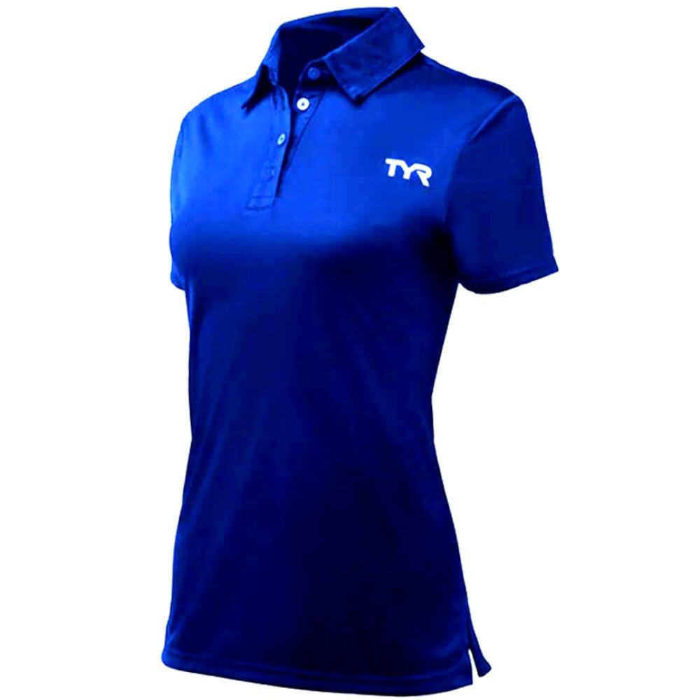 TYR Womens Alliance Victory Tech Polo Shirt Royal Blue TFPOLF6A  Size Small  $40